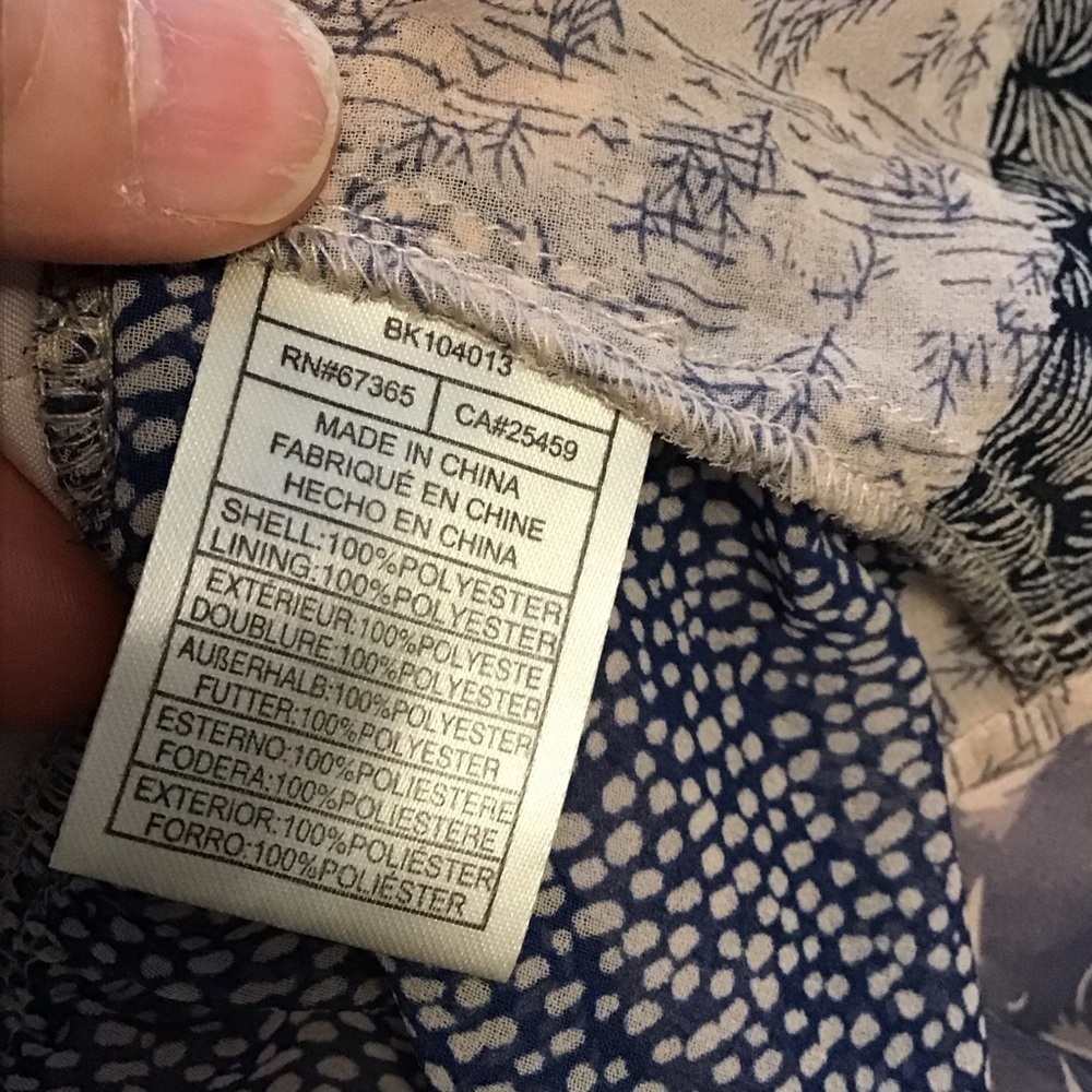 BB Dakota Patchwork Peplum Blouse Medium Boho Cottagecore Sheer Sleeve Ruffle - Picture 5 of 15